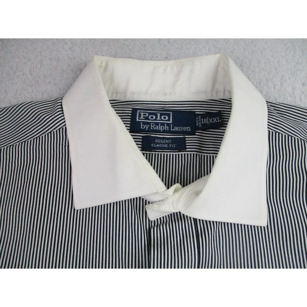 Polo Ralph Lauren Regent Shirt Mens XXL 1/2 Striped Cotton Classic Fit Button Up